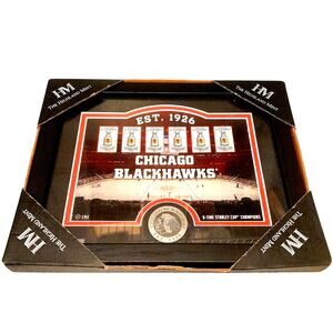 NHL Chicago Blackhawks Coin Framed Stadium Photo Highland Mint Limited